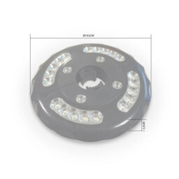 Sweeek - Led Light For Centre Pole And Cantilever Parasols Black 19X19X3 Cm - Led Lamp - thumbnail 5