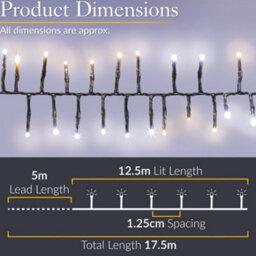 Christow Cluster Christmas Tree Lights Indoor Outdoor Timer 480/720/1000/2000/3000 Led - thumbnail 3