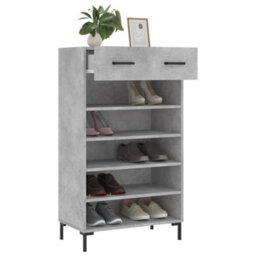 Berkfield Shoe Cabinet Concrete Grey 60X35X105 Cm Engineered Wood - thumbnail 4