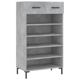 Berkfield Shoe Cabinet Concrete Grey 60X35X105 Cm Engineered Wood - thumbnail 2