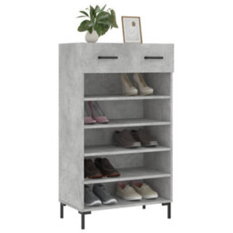 Berkfield Shoe Cabinet Concrete Grey 60X35X105 Cm Engineered Wood - thumbnail 3