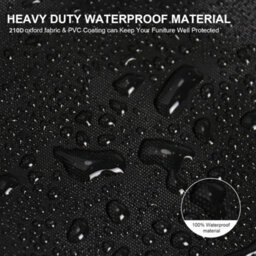 Heavy-Duty 210D Oxford Waterproof Round Patio Furniture Cover - Uv & Weather Protected - thumbnail 4