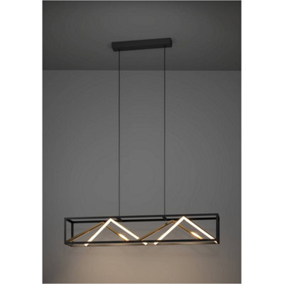 Loops Stylish Modern Black And Gold Pendant Light For Indoor Spaces - Ceiling Fixture - image 1