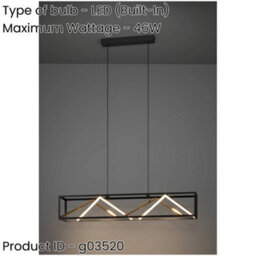 Loops Stylish Modern Black And Gold Pendant Light For Indoor Spaces - Ceiling Fixture - thumbnail 2