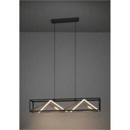 Loops Stylish Modern Black And Gold Pendant Light For Indoor Spaces - Ceiling Fixture - thumbnail 1