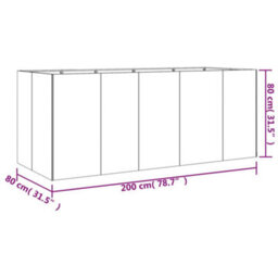 Berkfield Garden Raised Bed 200X80X80 Cm Corten Steel - thumbnail 6