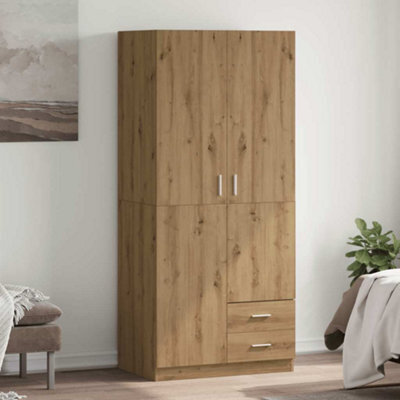 Vidaxl Wardrobe Artisian Oak 80X52X180 Cm Engineered Wood - image 1