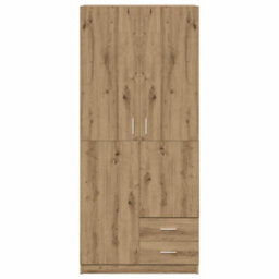 Vidaxl Wardrobe Artisian Oak 80X52X180 Cm Engineered Wood - thumbnail 4
