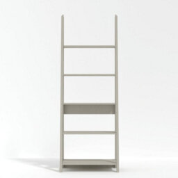 Wyld Haus Athy Grey Wooden Ladder Bookcase 5 Shelves By - thumbnail 3