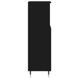 Vidaxl Bathroom Cabinet Black 30X30X100 Cm Engineered Wood Bathroom Cabinets - thumbnail 7