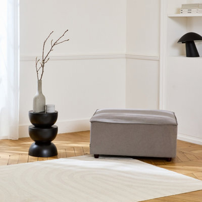 Sweeek - Square Pouffe In Light Grey Water-Repellent Fabric - Sense L91Xw91Xh44Cm - image 1