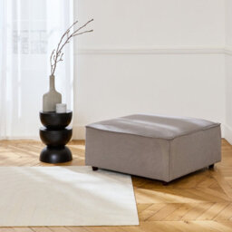 Sweeek - Square Pouffe In Light Grey Water-Repellent Fabric - Sense L91Xw91Xh44Cm - thumbnail 2