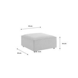 Sweeek - Square Pouffe In Light Grey Water-Repellent Fabric - Sense L91Xw91Xh44Cm - thumbnail 6