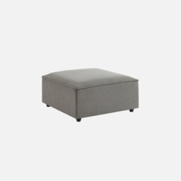 Sweeek - Square Pouffe In Light Grey Water-Repellent Fabric - Sense L91Xw91Xh44Cm - thumbnail 3