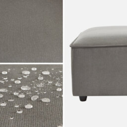 Sweeek - Square Pouffe In Light Grey Water-Repellent Fabric - Sense L91Xw91Xh44Cm - thumbnail 5