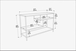 Decorotika Robins Tv Stand Tv Unit Tv Cabinet For Tvs Up To 55 Inches White And Oak - thumbnail 4