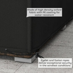 Outsunny Garden Furniture Cover Outdoor Waterproof Rattan Set Rain Protection - thumbnail 5