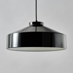 Litecraft Kye Glossy Black Single Ceiling Pendant Light - thumbnail 4