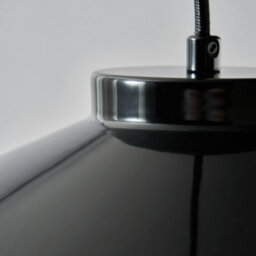 Litecraft Kye Glossy Black Single Ceiling Pendant Light - thumbnail 5