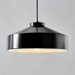 Litecraft Kye Glossy Black Single Ceiling Pendant Light - thumbnail 3