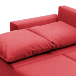 Abakus Direct Oslo Reversible Corner Sofa Bed In Red - thumbnail 9