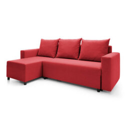 Abakus Direct Oslo Reversible Corner Sofa Bed In Red - thumbnail 3