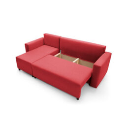 Abakus Direct Oslo Reversible Corner Sofa Bed In Red - thumbnail 6