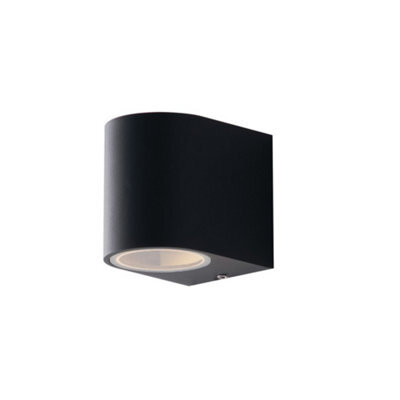 Luminosa Lighting Luminosa One Outdoor Aluminum Down Wall Light Anthracite Ip54, Gu10