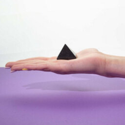 Four Gemstone Shapes Set Black Tourmaline Heart, Sphere, Obelisk & Pyramid - thumbnail 8