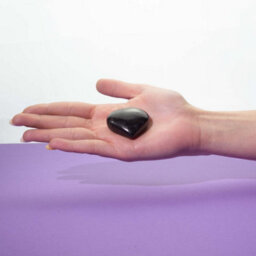 Four Gemstone Shapes Set Black Tourmaline Heart, Sphere, Obelisk & Pyramid - thumbnail 7