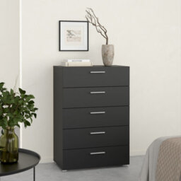 Furniture To Go Pepe Chest Of 5 Drawers In Black - thumbnail 5