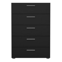 Furniture To Go Pepe Chest Of 5 Drawers In Black - thumbnail 2
