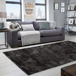 Abaseen 60X110Cm Anthracite Cosy Shaggy Rug, Rectangular Extra Soft Touch 5Cm Heavy Thick Pile, Modern Area Rugs Living & Bedroom - thumbnail 1