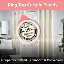 Gc Gaveno Cavailia Aviv Modern Style Lined Diamante Band Curtains 66X54 Cm Champagne Luxurious Sparkle Eyelet For Bedroom - thumbnail 4