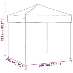 Walplus Folding Party Tent Garden Gazebo Canopy Blue 2X2 M - thumbnail 8