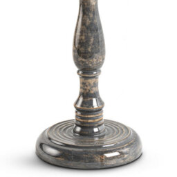 Large Grey Wooden Table Lamp With Fabric Shade For Living Room Or Bedroom 55X30X30Cm - thumbnail 2