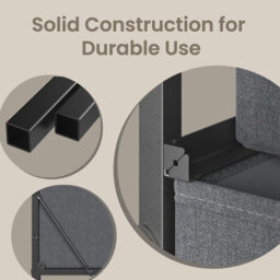 Songmics Drawer Storage Unit, Chest Of Drawers For Bedroom, Closet, 8 Fabric Drawers, Gray - thumbnail 7