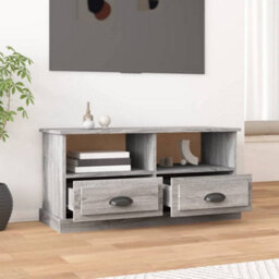Berkfield Durable Tv Cabinet Grey Sonoma 93X35.5X45 Cm Engineered Wood - thumbnail 3
