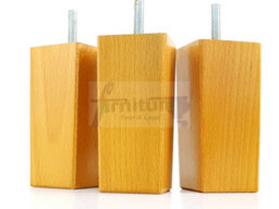 L&F 4X Replacement Furniture Legs Solid Wood 110mm High Sofas Chairs Settee Cabinets Legs M8 Tsp2055 Oak - thumbnail 3
