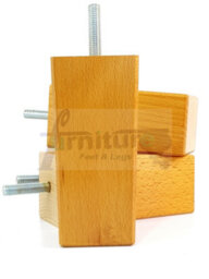 L&F 4X Replacement Furniture Legs Solid Wood 110mm High Sofas Chairs Settee Cabinets Legs M8 Tsp2055 Oak - thumbnail 7