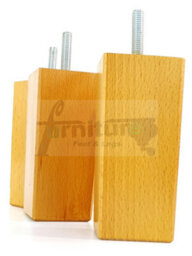 L&F 4X Replacement Furniture Legs Solid Wood 110mm High Sofas Chairs Settee Cabinets Legs M8 Tsp2055 Oak - thumbnail 4