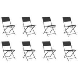 Walplus 9 Piece Garden Outdoor Dining Set Suitable For Backyard, Patio Grey And Black - thumbnail 4