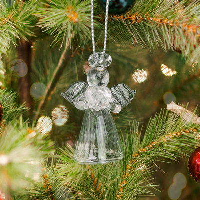 Oh So Precious Miniature Glass Angel Ornament - 4.5Cm High - image 1