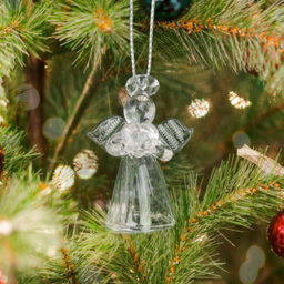 Oh So Precious Miniature Glass Angel Ornament - 4.5Cm High - thumbnail 1