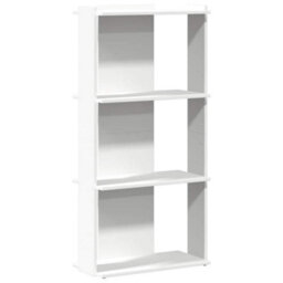 Berkfield Elegant Bookcase 3-Tier White 60X30X120 Cm Engineered Wood - thumbnail 1
