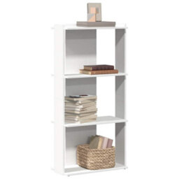 Berkfield Elegant Bookcase 3-Tier White 60X30X120 Cm Engineered Wood - thumbnail 2