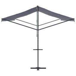 Berkfield Free Standing Awning Blue And White 600X300 Cm Fabric And Steel - thumbnail 4