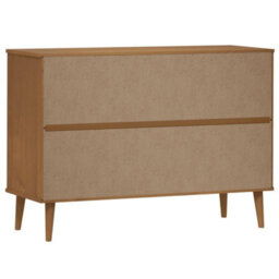 Berkfield Drawer Cabinet Molde Brown 113X40X80 Cm Solid Wood Pine - thumbnail 7