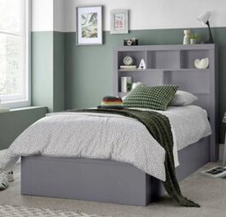 Save On Goods UK 3Ft Single Grey Wood Wooden Lift Up Ottoman Storage Bed Frame - thumbnail 2