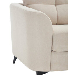 More4Homes Solna 2 Seater Scandi Style Fabric Living Room Sofa (Beige) - thumbnail 5